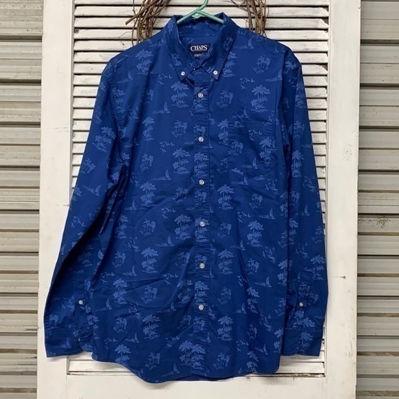 Chaps Button Down Tropical Shirt size Large - Picture 1 of 5